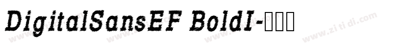 DigitalSansEF BoldI字体转换